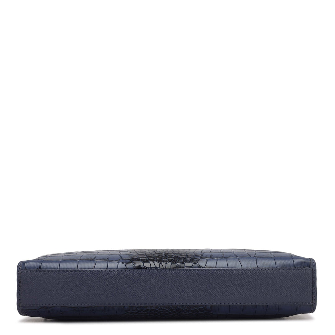 Croco Leather Laptop Sleeve - Stardust