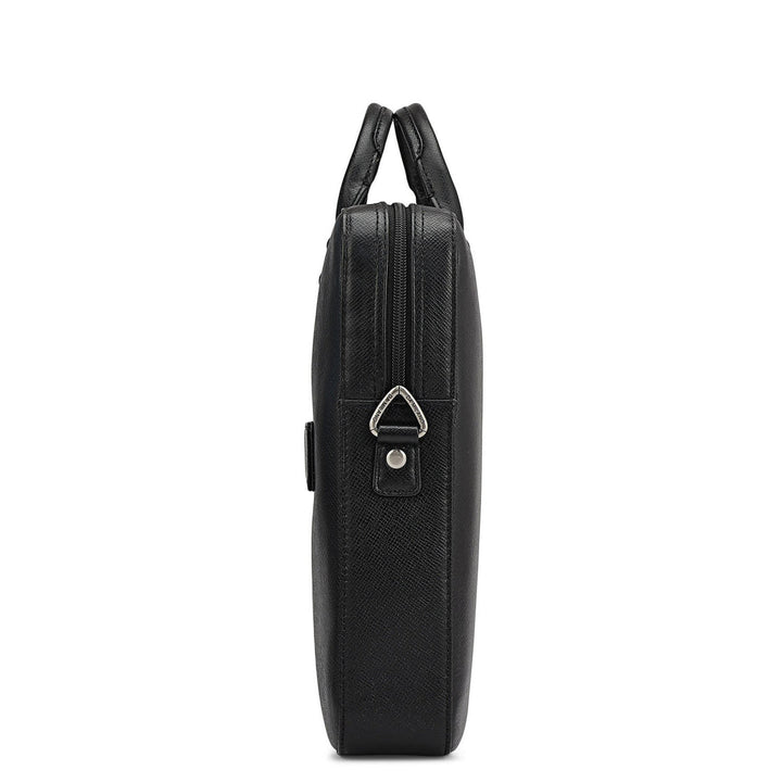 Franzy Leather Laptop Sleeve - Black