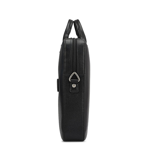 Franzy Leather Laptop Sleeve - Black