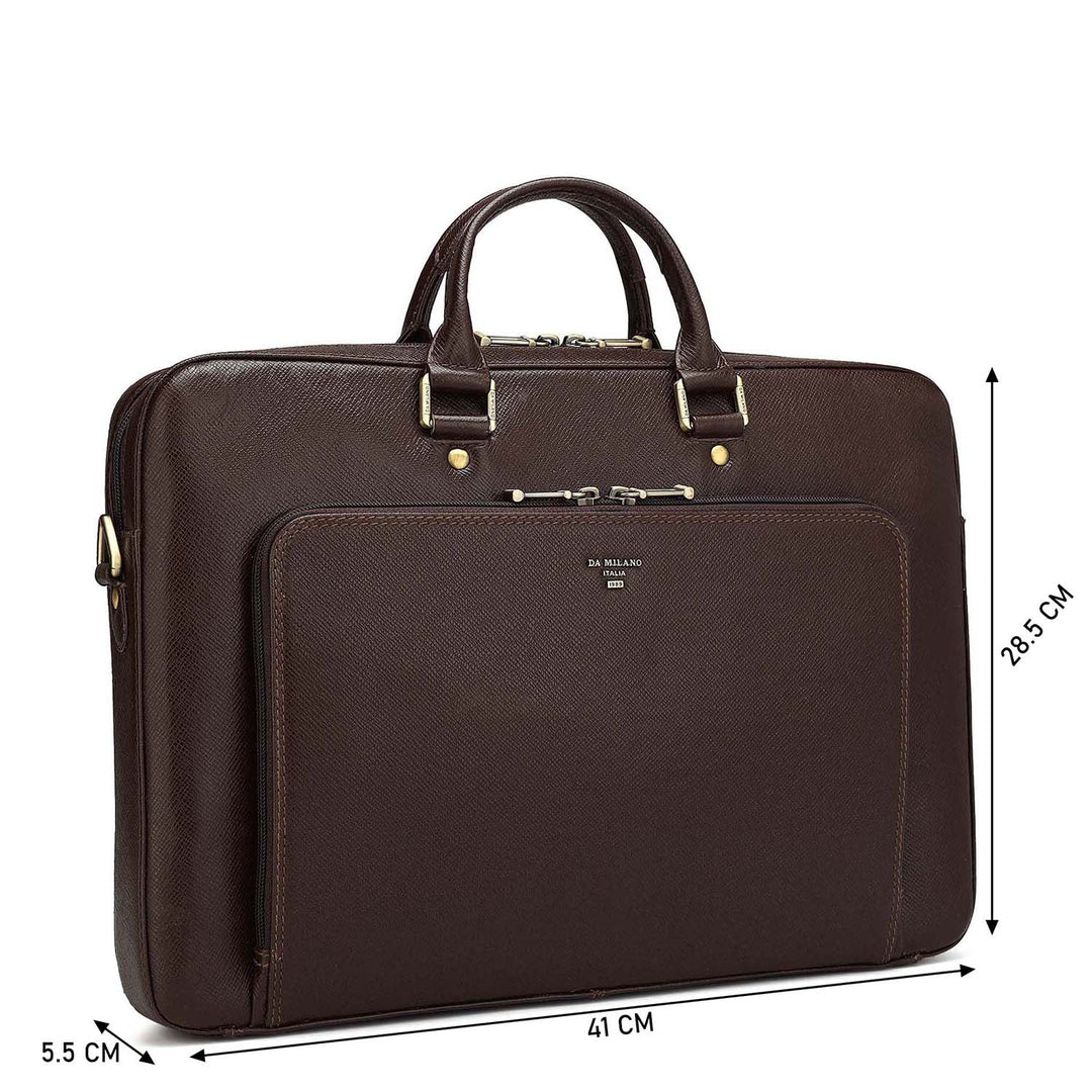 Chocolate Franzy Leather Computer Sleeve - Upto 16"