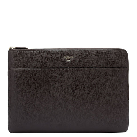 Wax Leather Laptop Sleeve - Chocolate