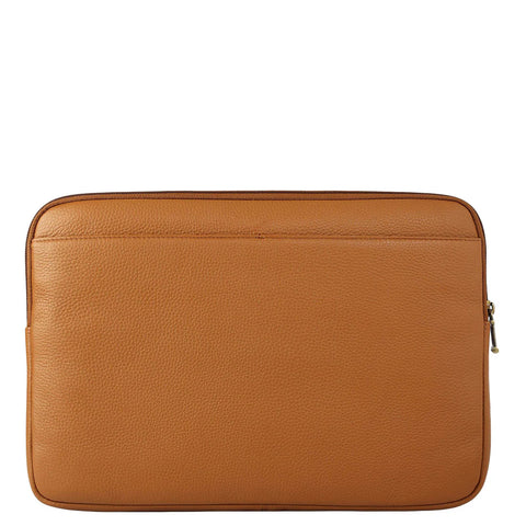 Wax Leather Laptop Sleeve - Caramel