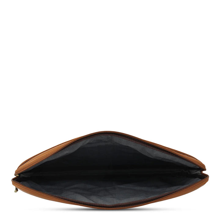 Wax Leather Laptop Sleeve - Caramel