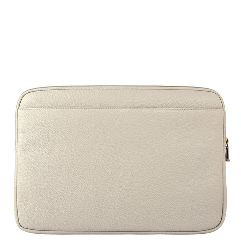 Wax Leather Laptop Sleeve - Khaki