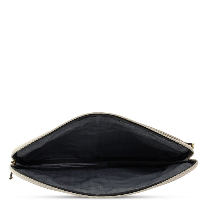 Wax Leather Laptop Sleeve - Khaki