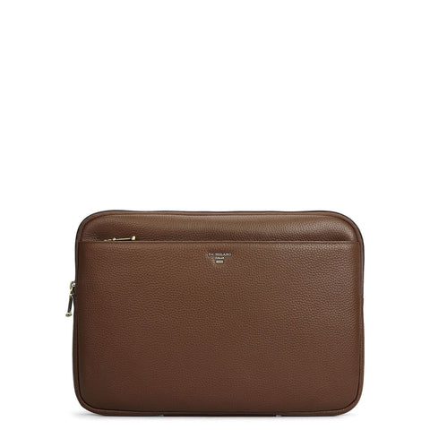 Wax Leather Laptop Sleeve - Mocha