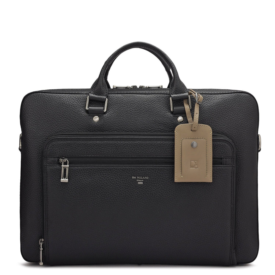 Wax Leather Laptop Sleeve - Black