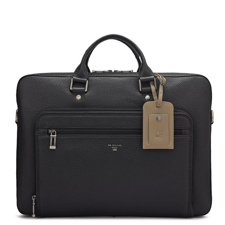 Wax Leather Laptop Sleeve - Black