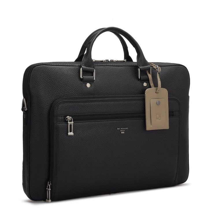 Wax Leather Laptop Sleeve - Black
