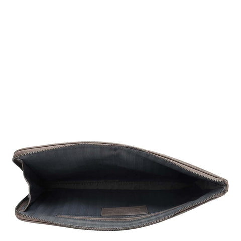 Croco Leather Laptop Sleeve (Medium) - Smoke Grey
