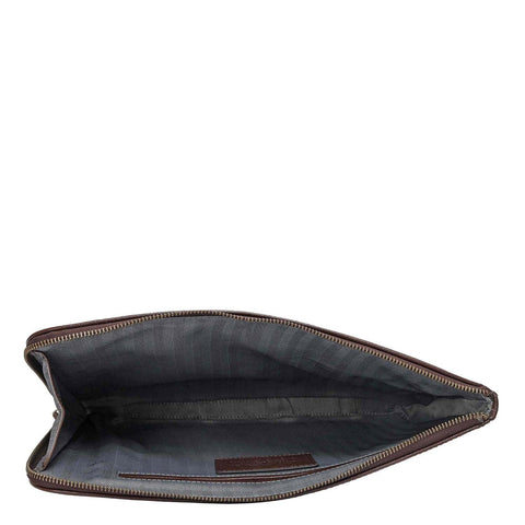 Croco Leather Laptop Sleeve (Small) - Brown