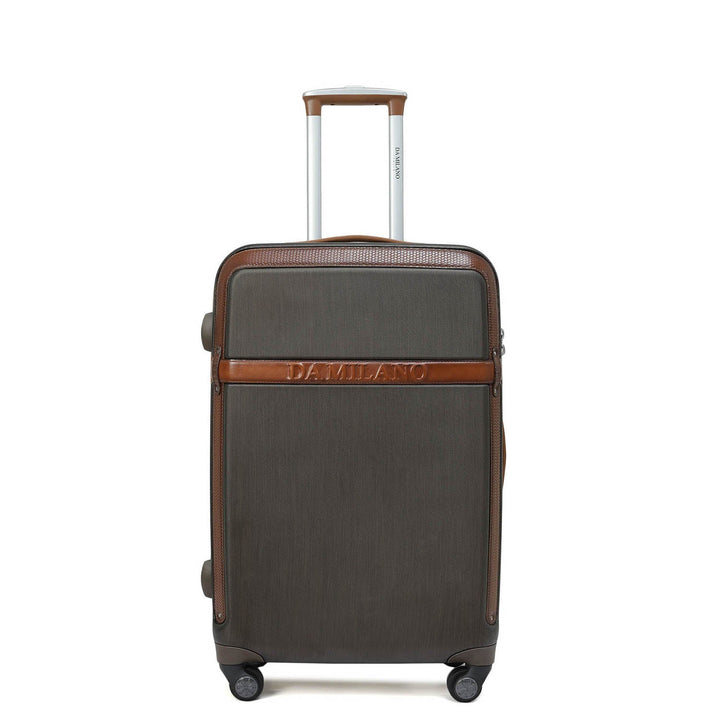 Medium PC Mat Emboss Leather Trolley - Bronze & Cognac