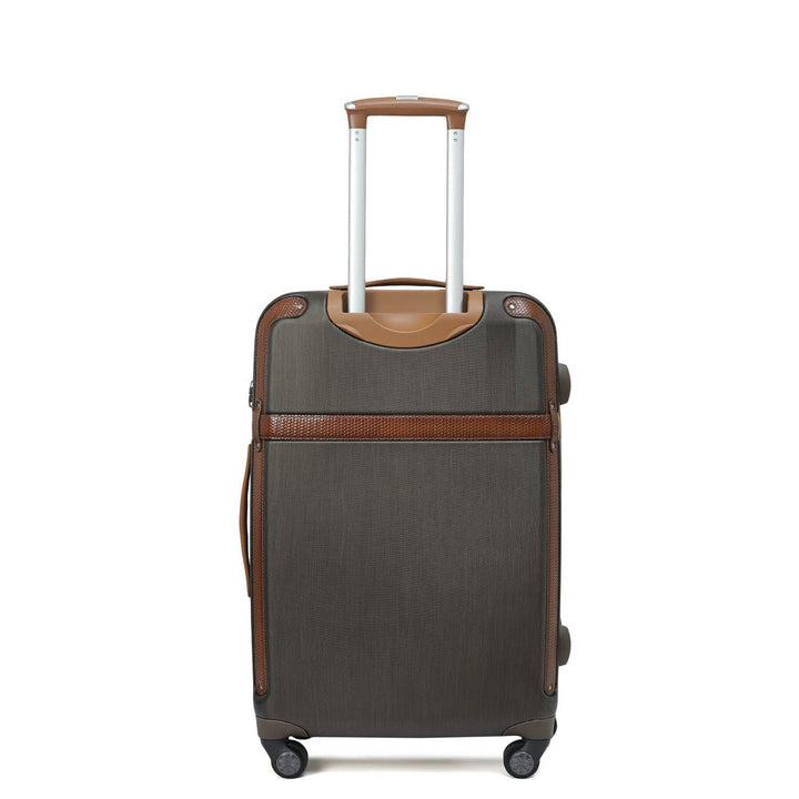 Medium PC Mat Emboss Leather Trolley - Bronze & Cognac