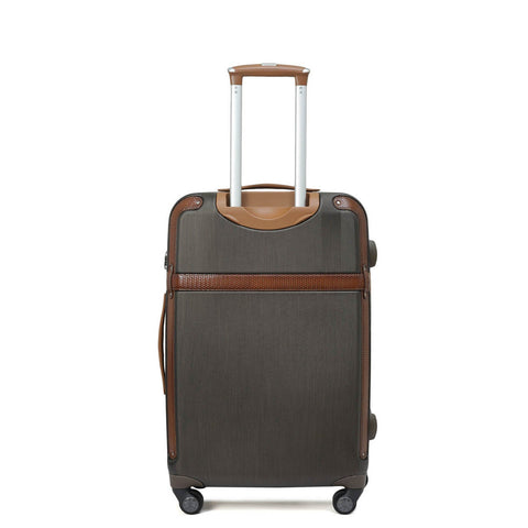 Medium PC Mat Emboss Leather Trolley - Bronze & Cognac