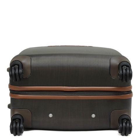 Medium PC Mat Emboss Leather Trolley - Bronze & Cognac