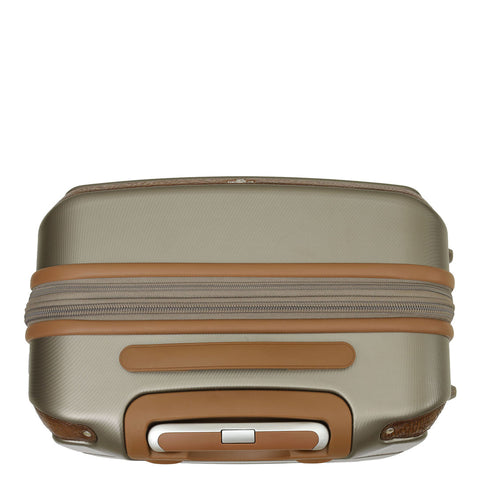 Large PC Mat Emboss Leather Trolley - Champange & Cognac