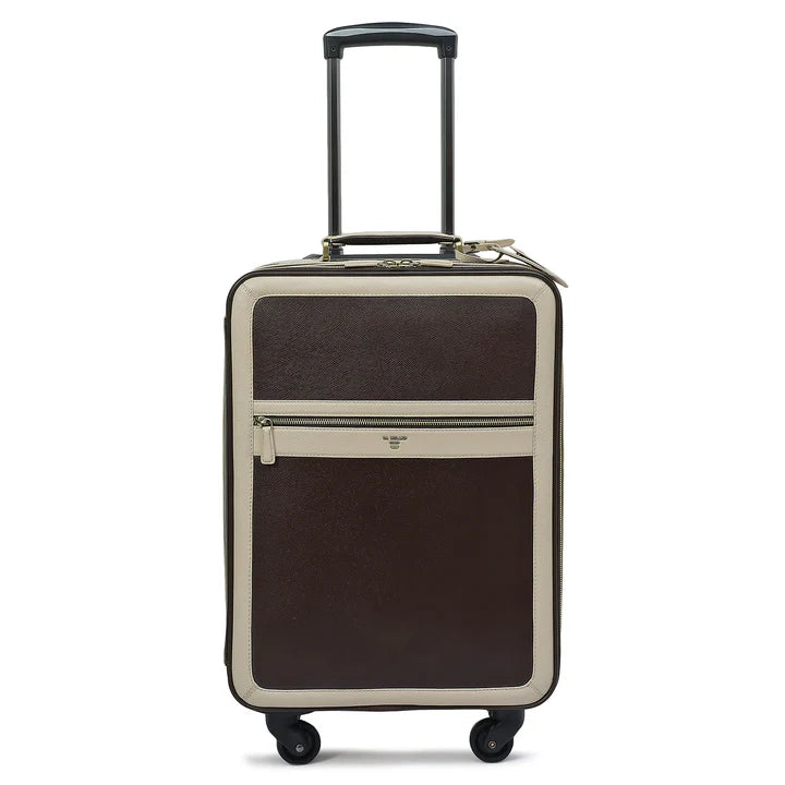 Franzy Leather Trolley - Chocolate