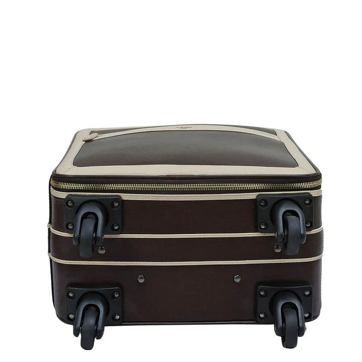 Franzy Leather Trolley - Chocolate