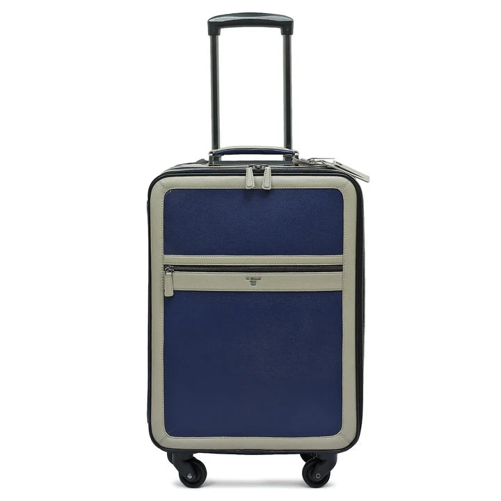 Franzy Leather Trolley - Ink Blue