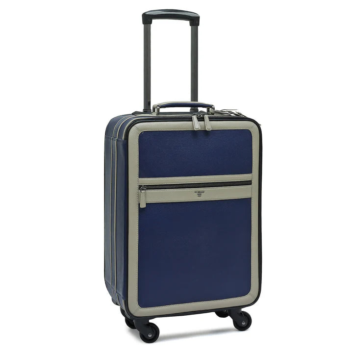 Franzy Leather Trolley - Ink Blue