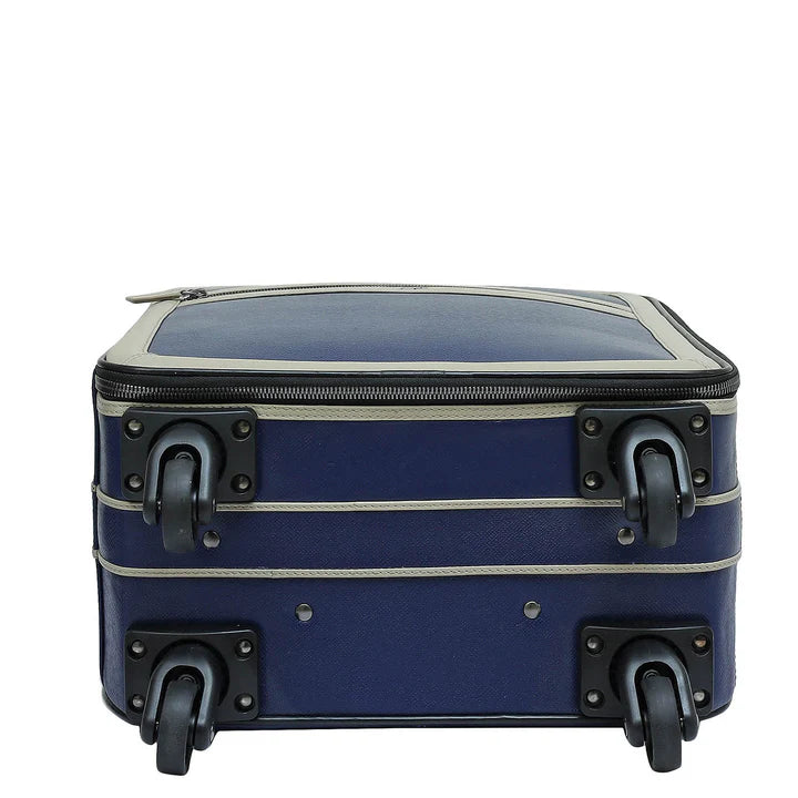 Franzy Leather Trolley - Ink Blue