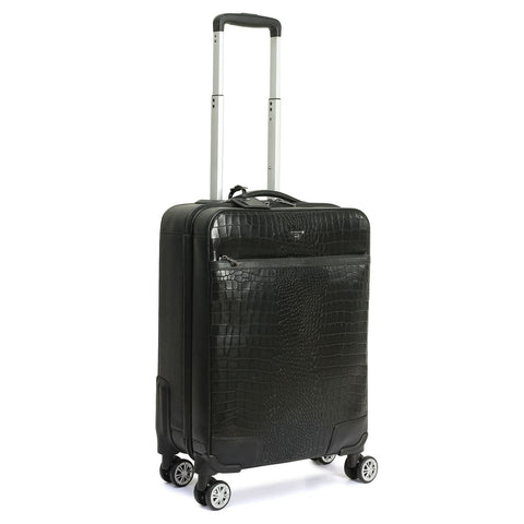Croco Franzy Leather Trolley - Black