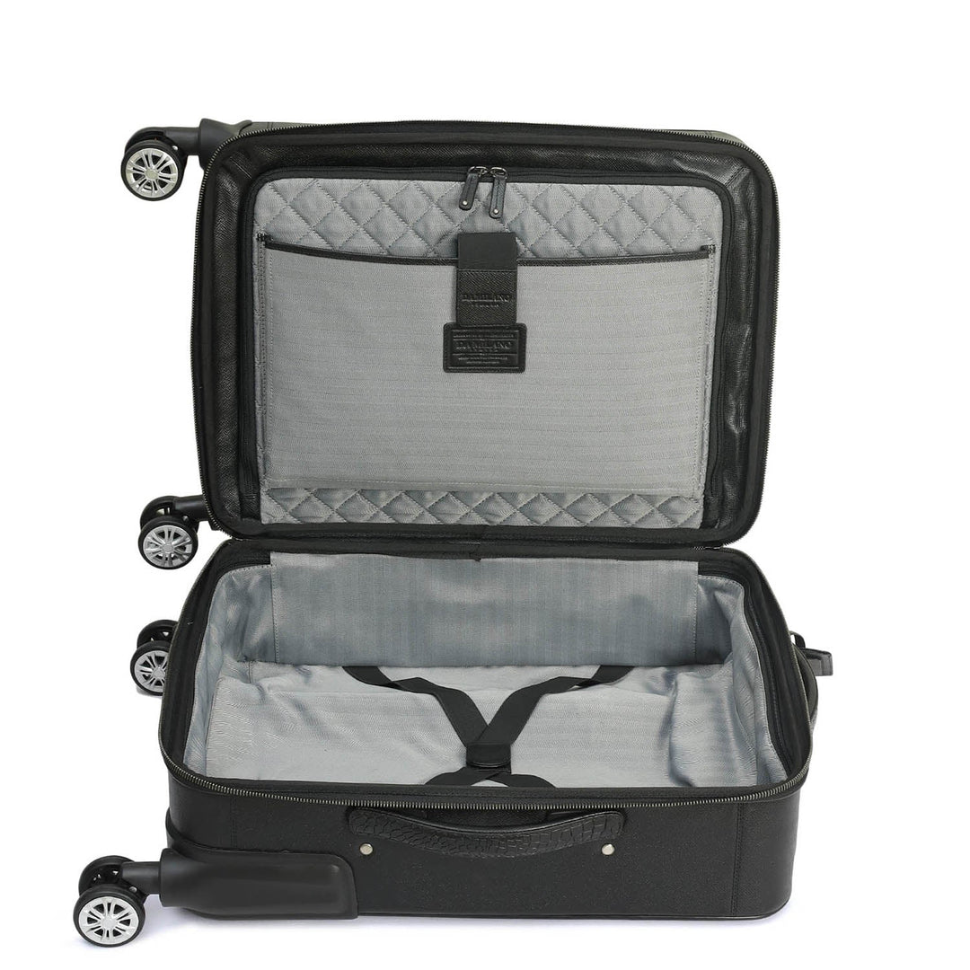 Croco Franzy Leather Trolley - Black