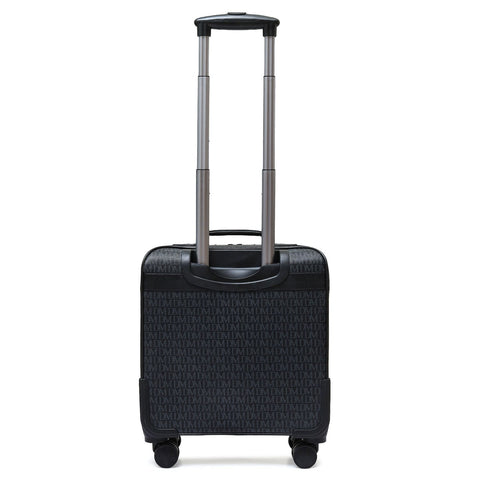 Monogram Leather Overnighter Trolley - Black