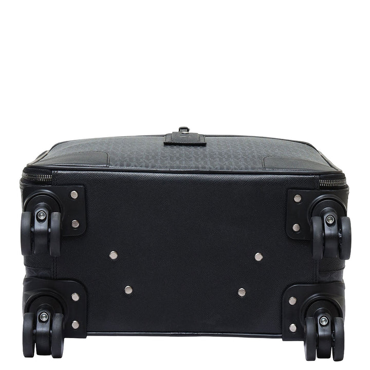 Monogram Leather Overnighter Trolley - Black