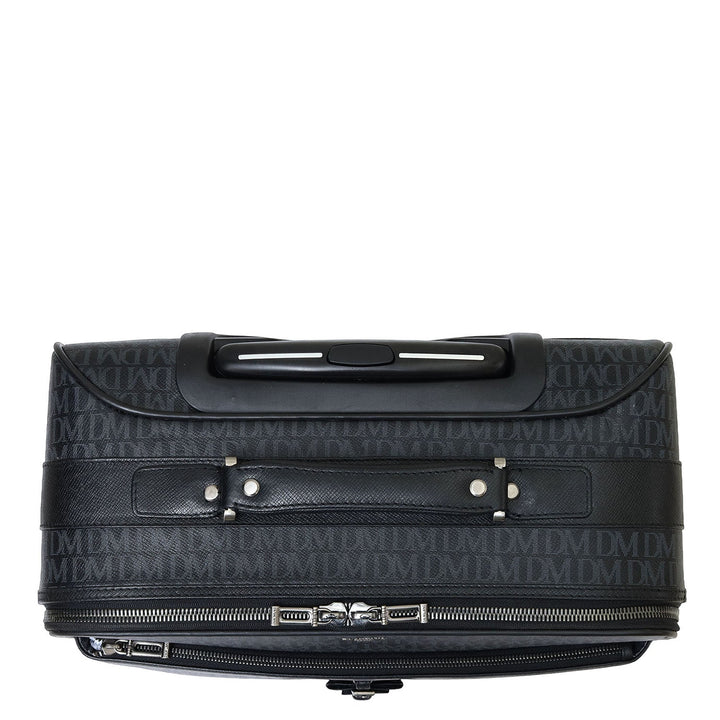 Monogram Leather Overnighter Trolley - Black