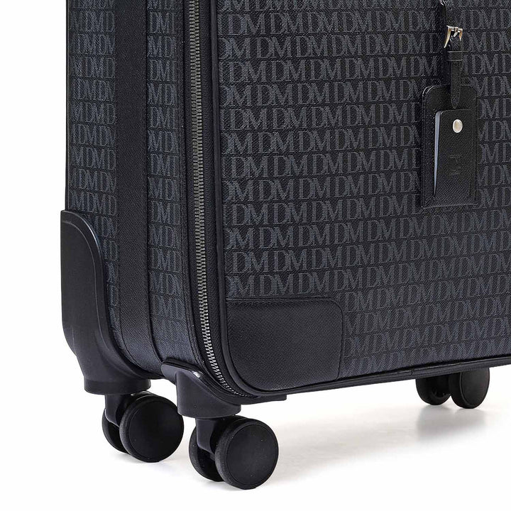 Monogram Leather Overnighter Trolley - Black