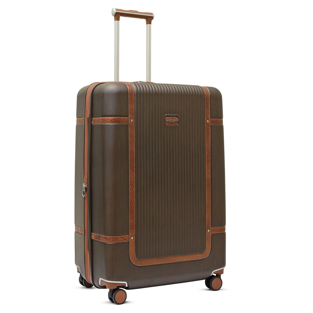 PC Elephant Leather Check-in Large Trolley - Bronze & Cognac