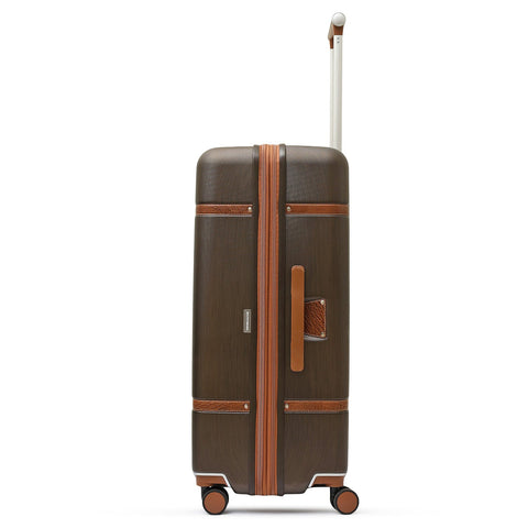 PC Elephant Leather Check-in Large Trolley - Bronze & Cognac