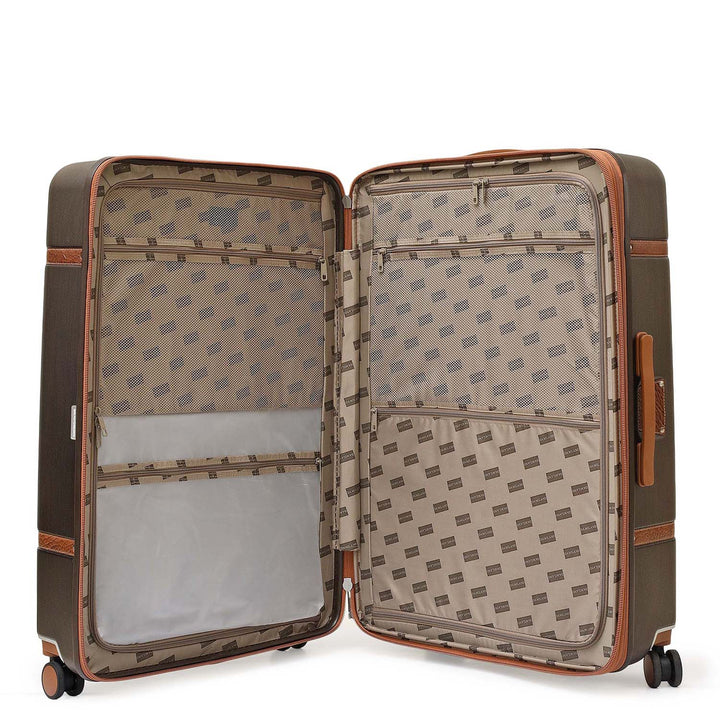 PC Elephant Leather Check-in Large Trolley - Bronze & Cognac
