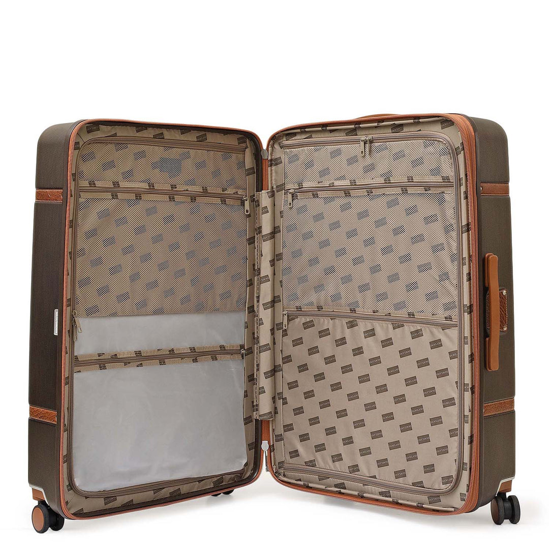 PC Elephant Leather Check-in Medium Trolley - Bronze & Cognac