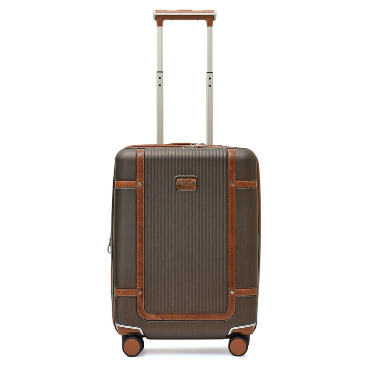 PC Elephant Leather Cabin Trolley - Bronze & Cognac
