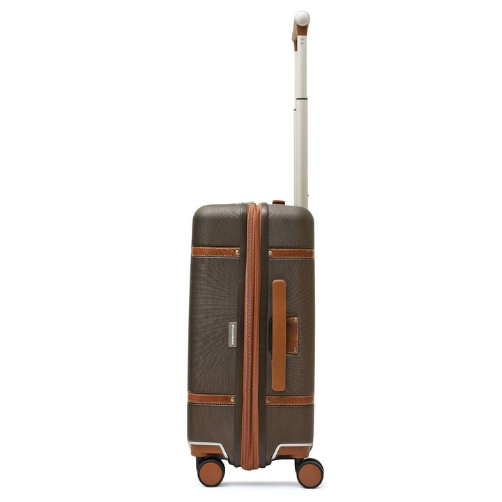 PC Elephant Leather Cabin Trolley - Bronze & Cognac