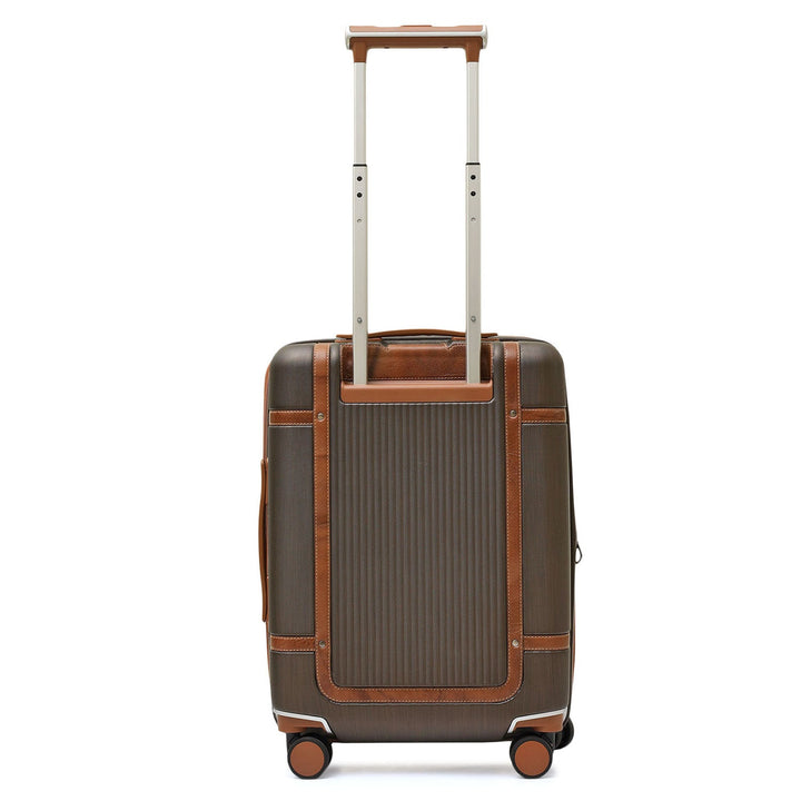 PC Elephant Leather Cabin Trolley - Bronze & Cognac