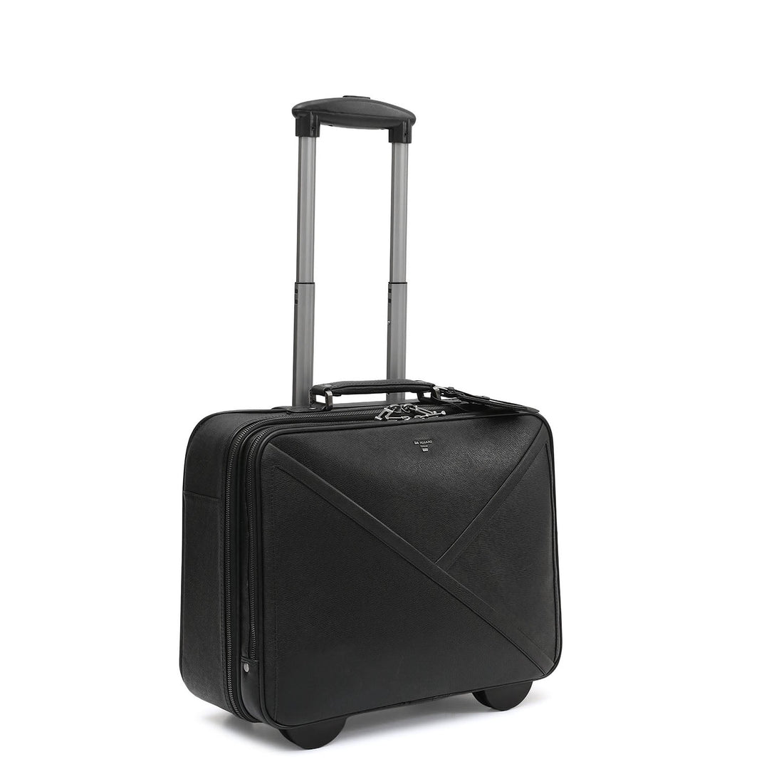 Franzy Leather Cabin Trolley â€“ Black