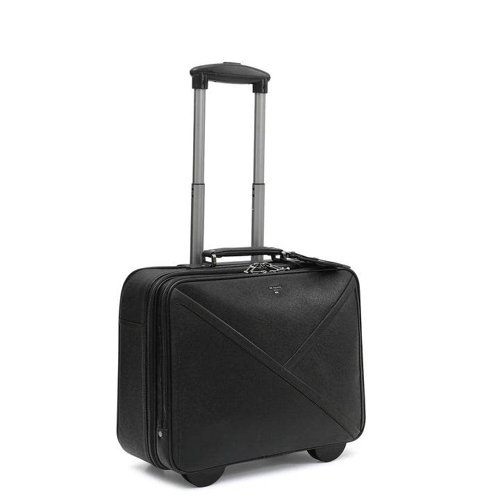 Franzy Leather Cabin Trolley â€“ Black