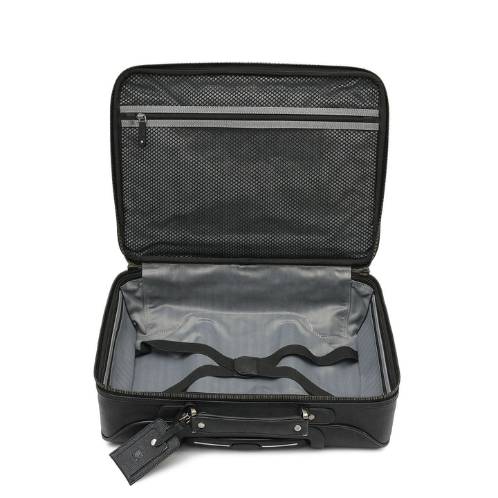 Franzy Leather Cabin Trolley â€“ Black