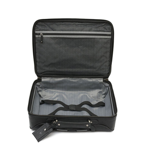 Franzy Leather Cabin Trolley â€“ Black