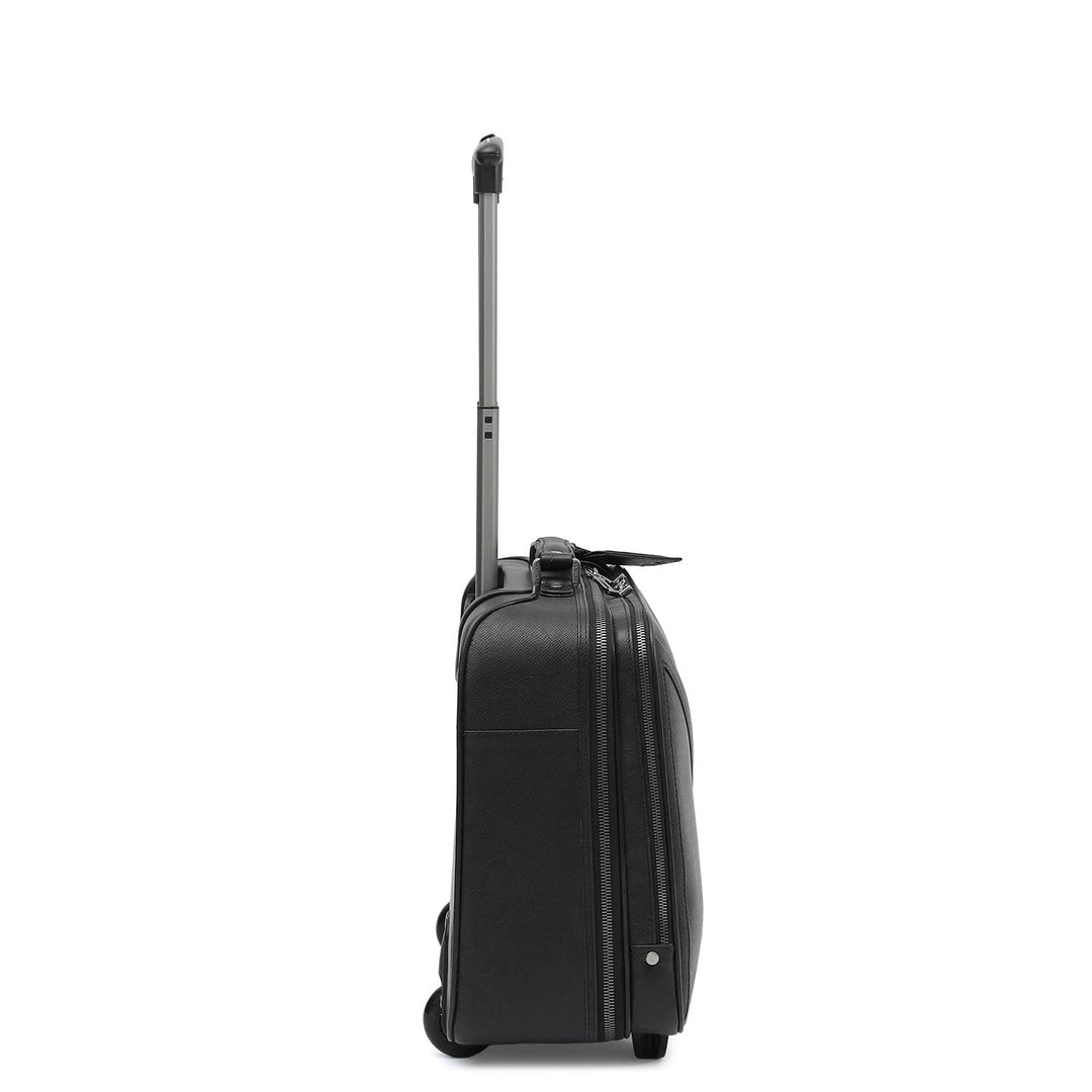 Franzy Leather Cabin Trolley â€“ Black
