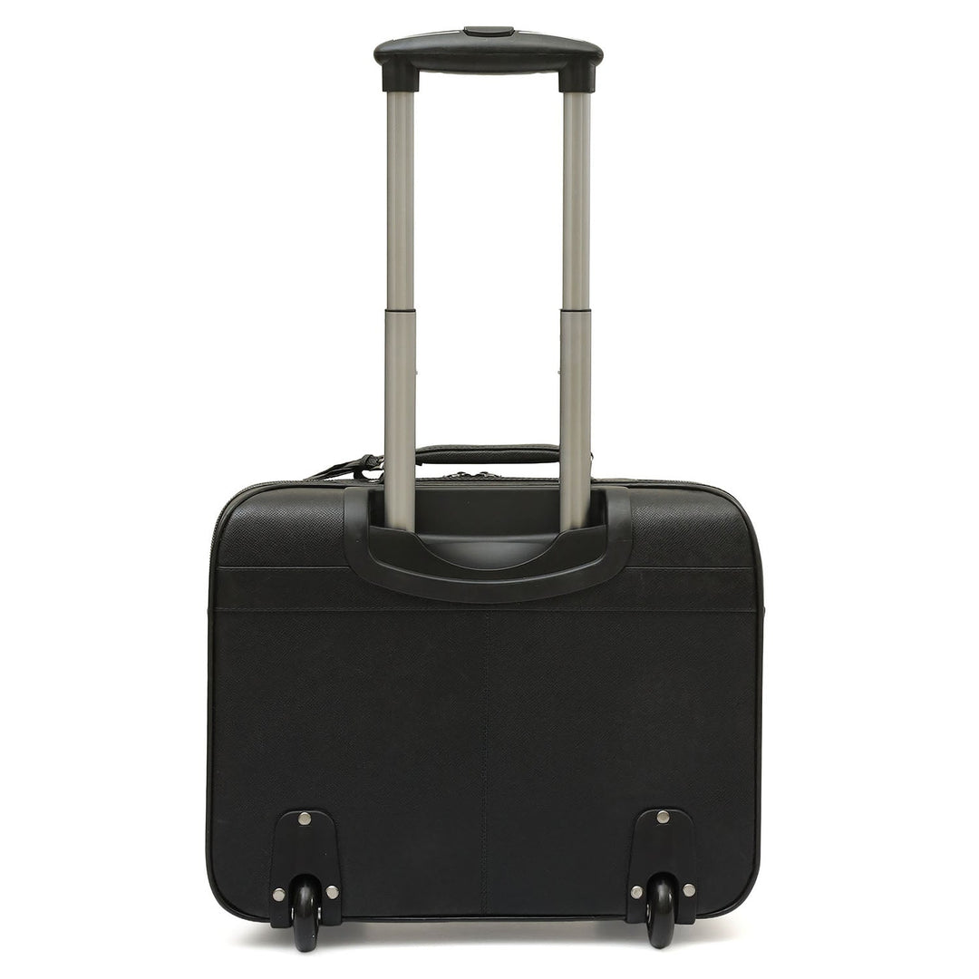 Franzy Leather Cabin Trolley â€“ Black