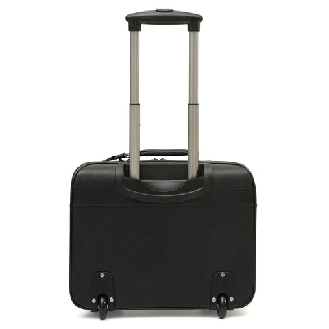 Franzy Leather Cabin Trolley â€“ Black