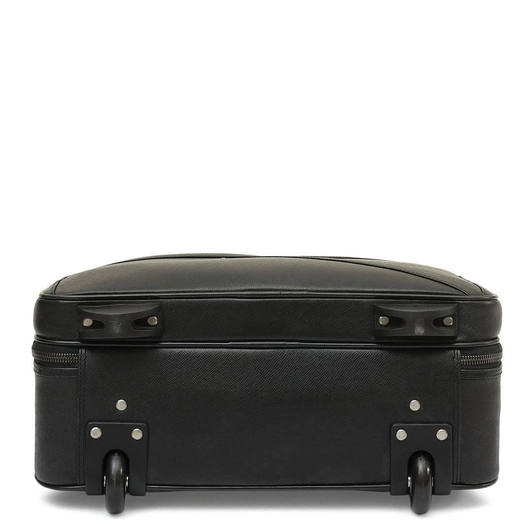 Franzy Leather Cabin Trolley â€“ Black
