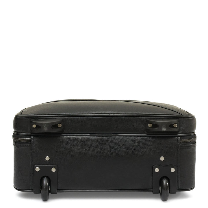 Franzy Leather Cabin Trolley â€“ Black