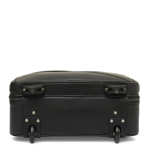 Franzy Leather Cabin Trolley â€“ Black