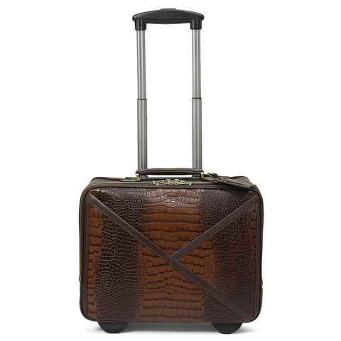 Croco Franzy Leather Trolley - Date