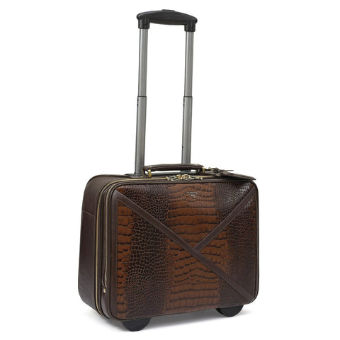 Croco Franzy Leather Trolley - Date